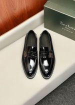 Berluti Black calfskin Leather Shoes-Berluti Man Business Leather Shoes